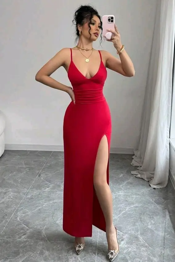 Elegant Spaghetti Strap Dress