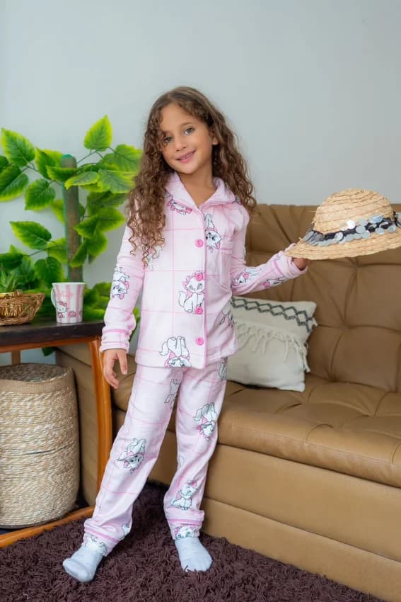 Cute Cat Print Pajama Set