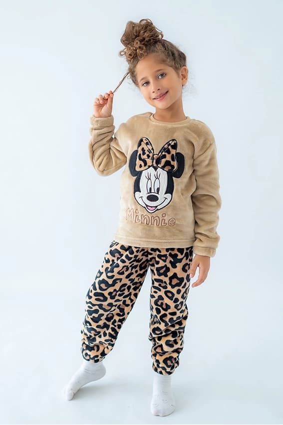Leopard Print Cozy Minnie Pajama Set