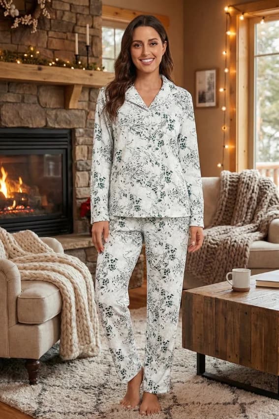 Floral Long Sleeve Pajama Set