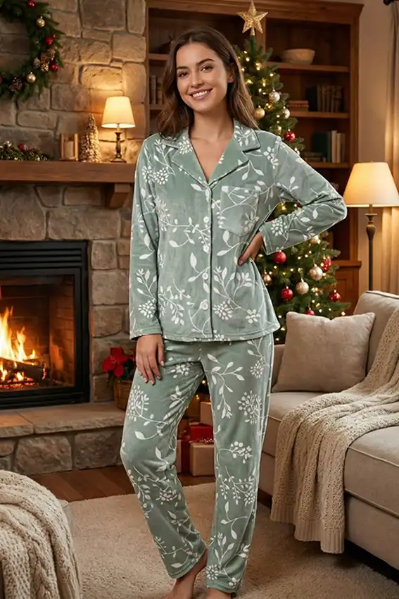 Floral Long Sleeve Pajama Set
