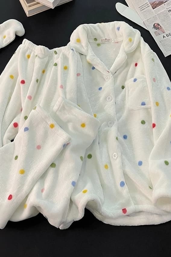 Cozy Polka Dot Pajama Set