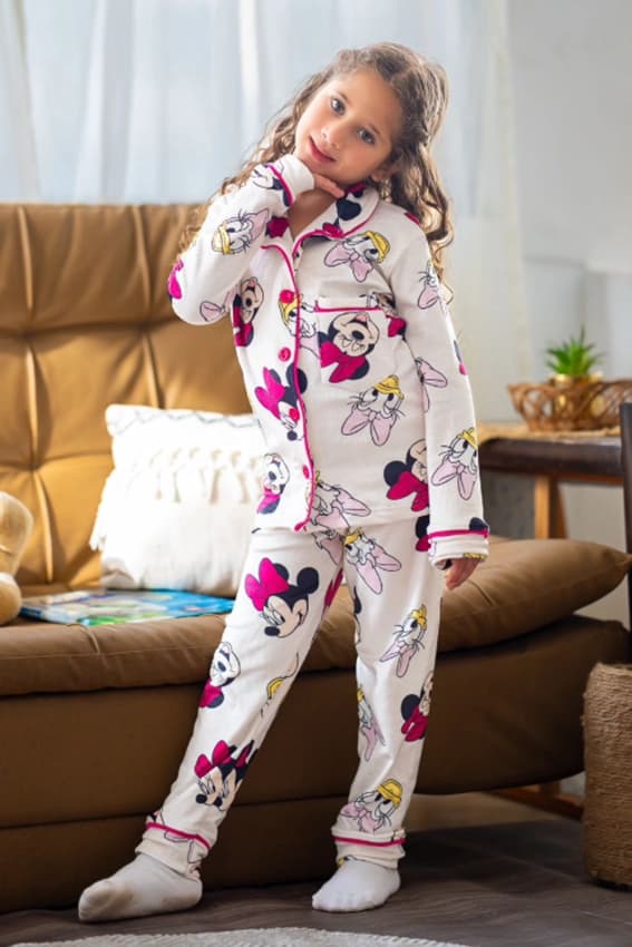 Kids' Cartoon Print Pajama Set