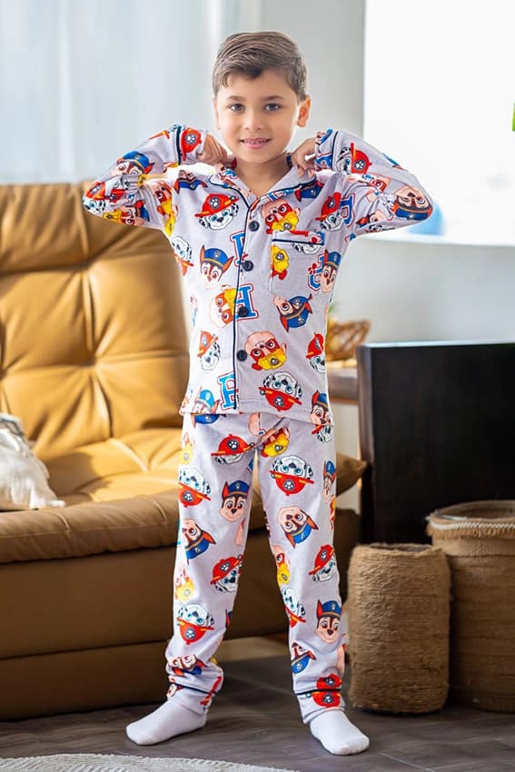 Kids Cartoon Print Pajama Set