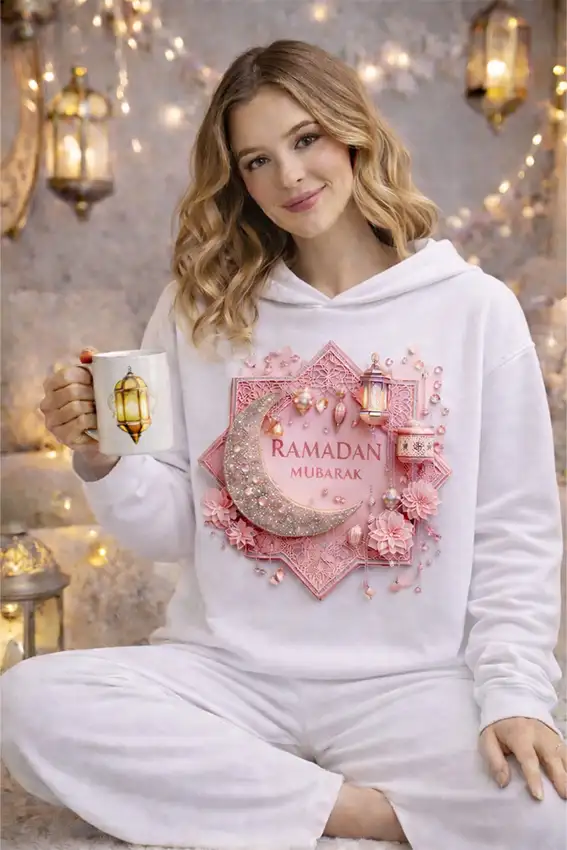 Ramadan Mubarak Hoodie Set